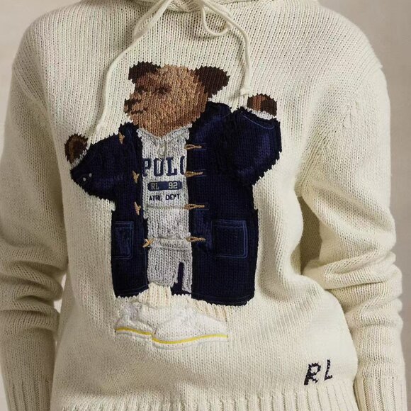 Polo Ralph Lauren  Big Coat Bear Sweater Hoodie - Picture 5 of 5
